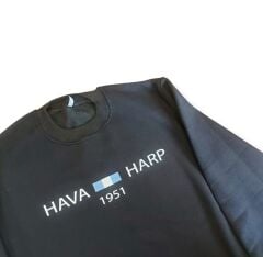 Lacivert Renk Hava Harp Sweatshirt 3 İplik Unisex (L Beden)