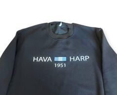 Lacivert Renk Hava Harp Sweatshirt 3 İplik Unisex (L Beden)
