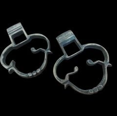 2 Adet 10x12.5 cm. Vintage Bronz Kapı Kulpu Lotu