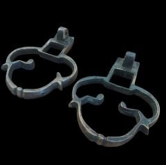 2 Adet 10x12.5 cm. Vintage Bronz Kapı Kulpu Lotu