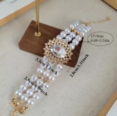 Donna Çok Katmanlı Altın Tonlu Çiçek Desenli Bileklik Modeli