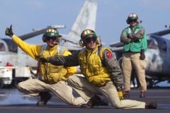 1960'lar US Uçak Gemisi Pist Kontrol Ses Engelleyici Kulaklık