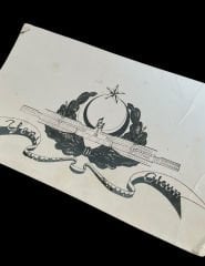 8.5x5.5 cm.Kuleli Askeri Lisesi Yeni Yıl Tebrik Kartı (Kolleksiyon Ürünü)