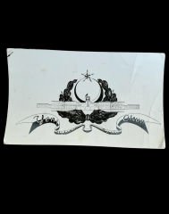 8.5x5.5 cm.Kuleli Askeri Lisesi Yeni Yıl Tebrik Kartı (Kolleksiyon Ürünü)