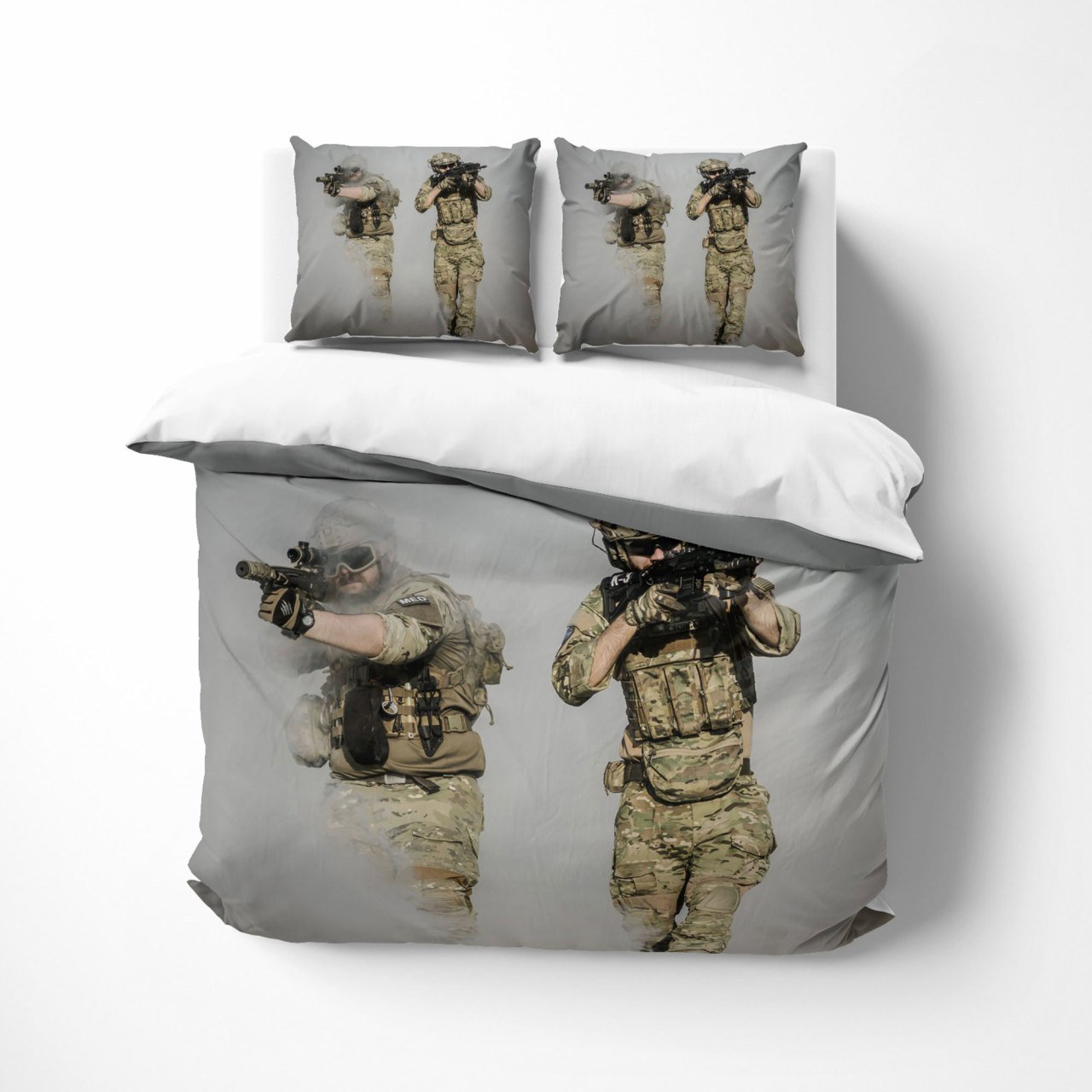 Çift Kişilik Nevresim Takımı (Asker Desenli)