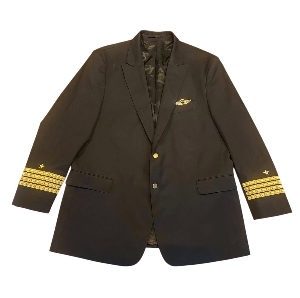 Türk Hava Yolları Pilot Ceket Metal Broveli (60 Beden-Özel Ölçü)