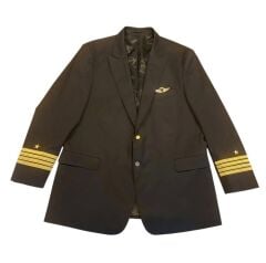 Türk Hava Yolları Pilot Ceket Metal Broveli (60 Beden-Özel Ölçü)