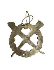 4x4 cm. 19 y.y. Avrupa Bronz Subay Brove (Orjinal Ürün)
