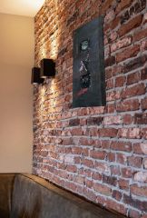 45x18.5x4 cm Doğal Ahşap Üzerinde 2 Adet Orjinal Gösterge-Dekopaj Çalışması
