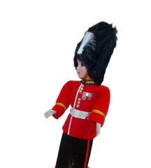 19 cm. Dönem İngiliz Üretimi Asker Kumaş Bebek (Kollar ve Gözler Hareketli)