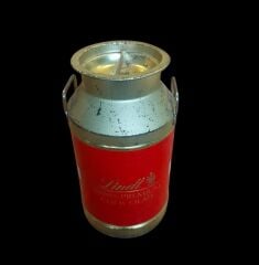 17x9 cm. Dönem  Metal Süt Güğümü Formunda Swiss Premium Çikolata Kutusu