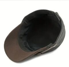 Retro Kahve Haki Tonlarda Sakındıraklı Ayarlanabilir Şapka Modeli Unisex