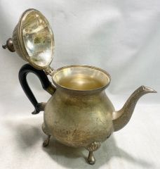 16 cm. Vintage Gümüş Kaplama Demlik