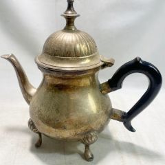 16 cm. Vintage Gümüş Kaplama Demlik