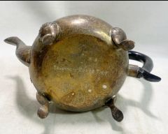 16 cm. Vintage Gümüş Kaplama Demlik