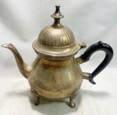 16 cm. Vintage Gümüş Kaplama Demlik