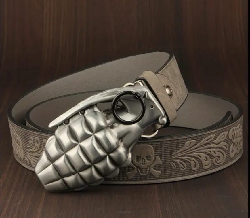 Military Fashion Metal Döküm Toka Siyah Renk Kemer Modeli