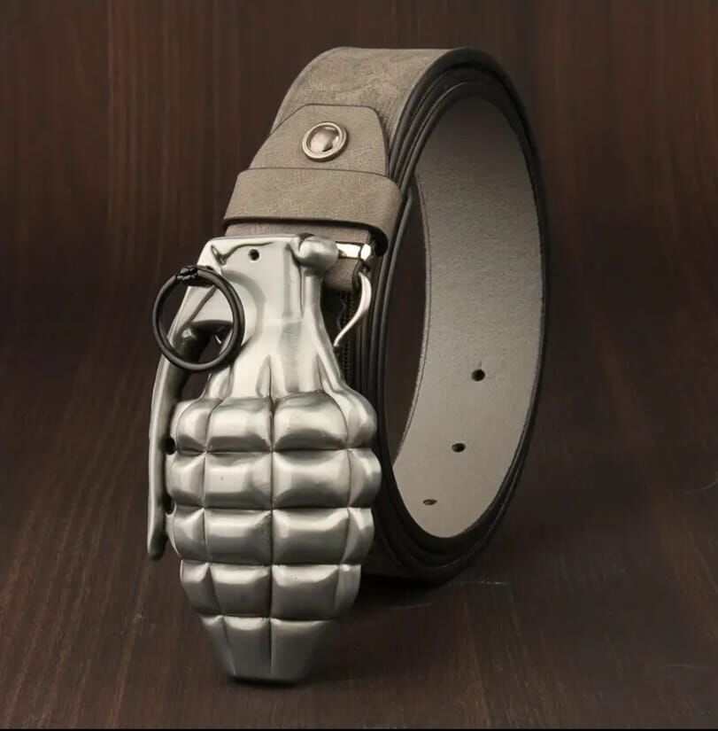 Military Fashion Metal Döküm Toka Siyah Renk Kemer Modeli