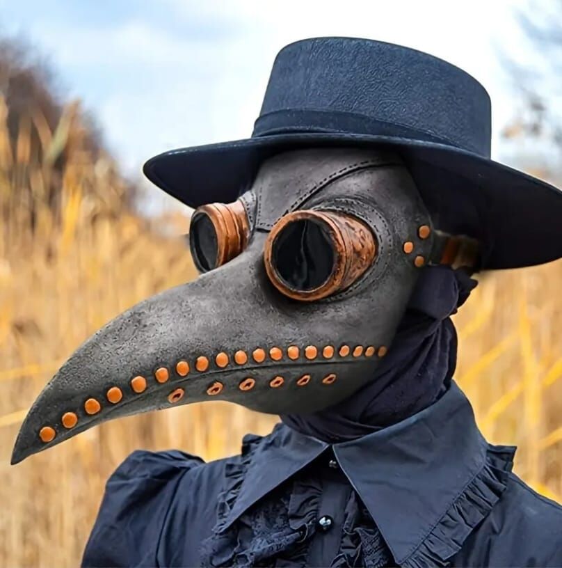 Rock Punk Tarzı Karga Maske Ayarlanabilir Unisex (Kauçuk Malzeme)