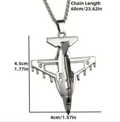 Paslanmaz Çelik Savaş Uçağı Kolye Modeli Unisex