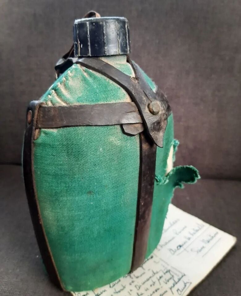 Vintage Aliminyum Askeri Matara Modeli