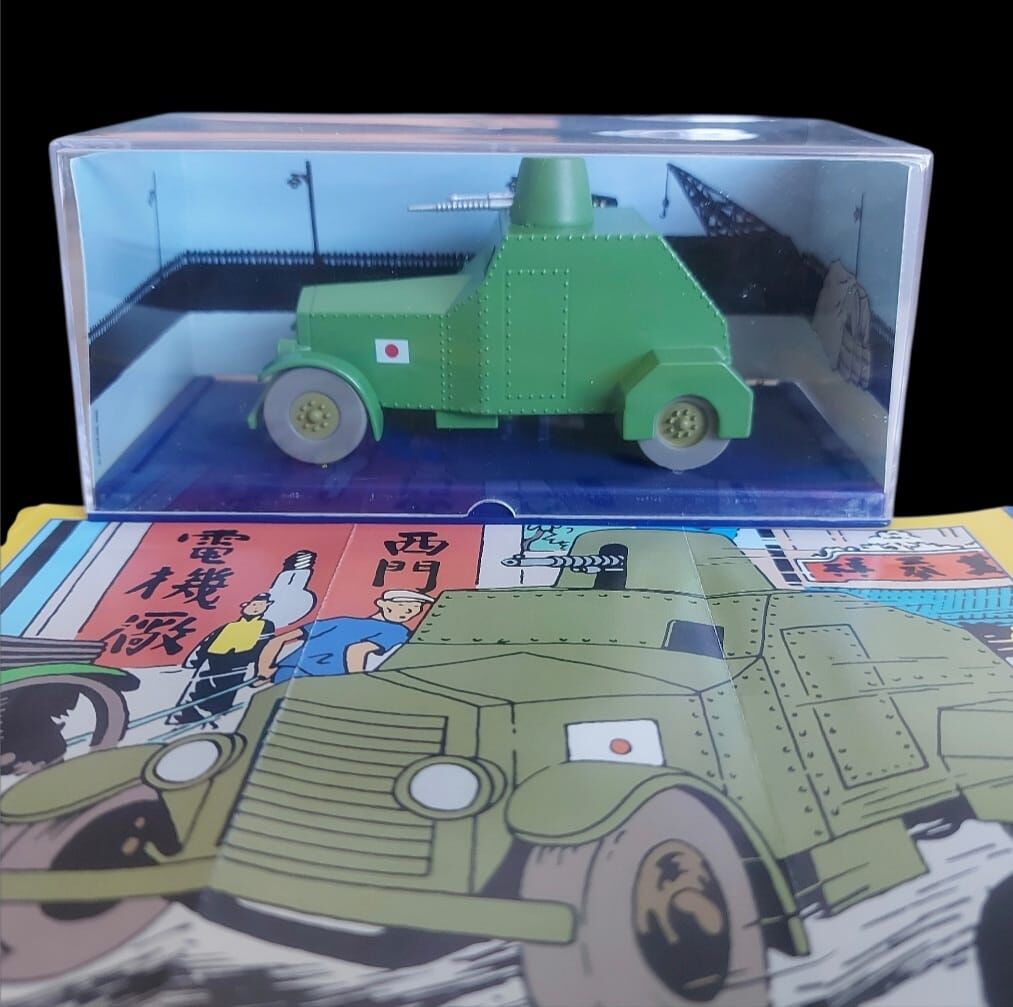 Herge Atlas Edition Tintin Le Lotus Bleu Zırhlı Araç 1/43-2004 Moulinsart Lisanslı