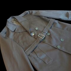 KKK Haki Renk Subay Pardesü (Trençkot) (51-D/M-L Beden) Sıfır Ürün
