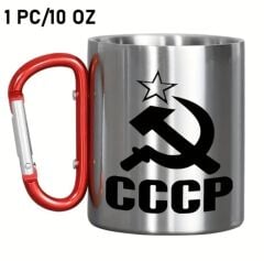 10 oz Paslanmaz Çelik Sovyet Tasarım Kahve Kupası