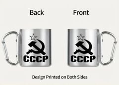 10 oz Paslanmaz Çelik Sovyet Tasarım Kahve Kupası
