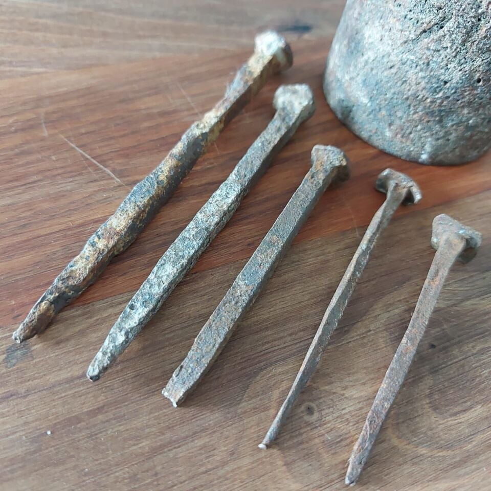 5 Adet Vintage El Yapımı Çivi Model-1