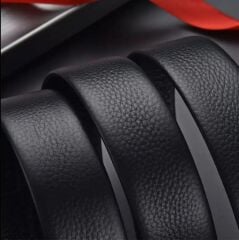 120x3.5 cm. Siyah Renk Klasik Tokalı Sovyet Kemer Unisex