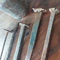 5 Adet Vintage El Yapımı Çivi Model-2