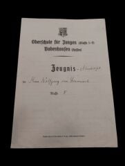 Ww2 Nazi Almanyası Lise Karnesi