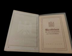 1935 Nazi Almanyası Dönemi  Çalışma Karnesi