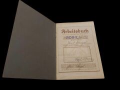 1935 Nazi Almanyası Dönemi  Çalışma Karnesi