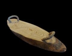 14x42x2 cm. Doğal Ahşap Kahve Tepsisi