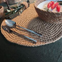 45x37 cm. 6'lı Oval Servislik Peçetelik Takımı