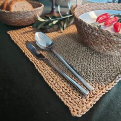 42x32 cm. 6'lı  Dikdörtgen Servislik Peçetelik Takımı