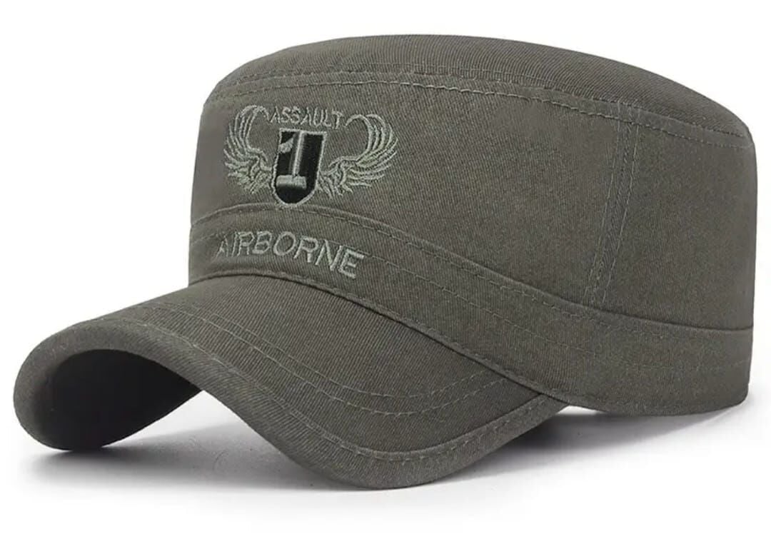 Haki Renk Airborne Nakış Şapka Unisex (Ayarlanabilir)