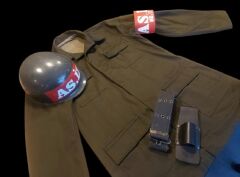 2000'ler Askeri İnzibat Kıyafet (L Beden) (Ceket-Miğfer-Palaska-Deri Jopluk)