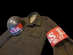 2000'ler Askeri İnzibat Kıyafet (L Beden) (Ceket-Miğfer-Palaska-Deri Jopluk)