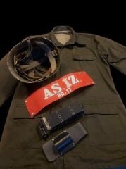 2000'ler Askeri İnzibat Kıyafet (L Beden) (Ceket-Miğfer-Palaska-Deri Jopluk)