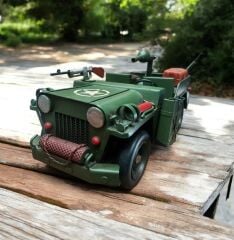 29x15x15 cm. Ww2 Willy's Jeep Metal Askeri Model Araç