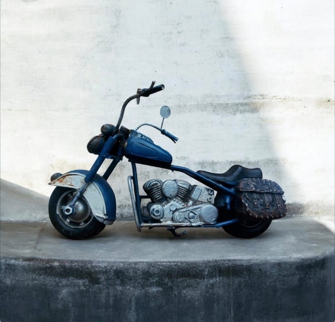 20x12 cm. Harley Davidson (Chopper) Tipi Metal Model Motorsiklet