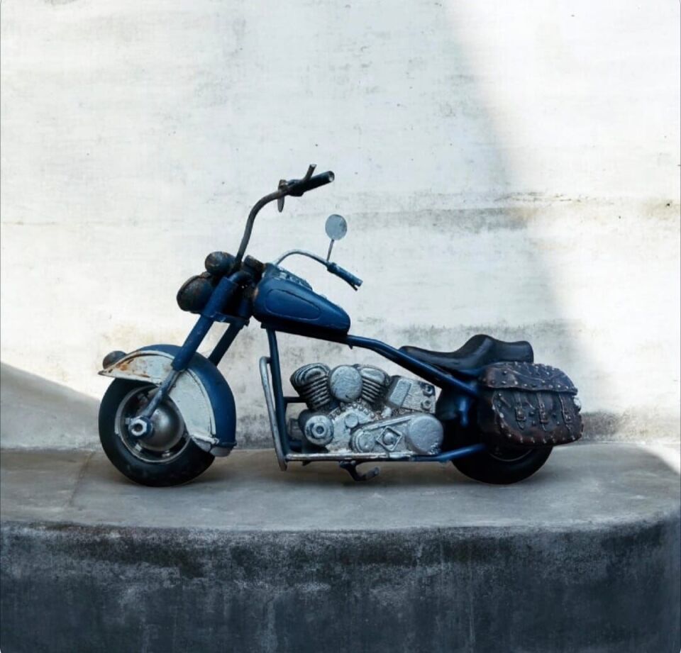 20x12 cm. Harley Davidson (Chopper) Tipi Metal Model Motorsiklet