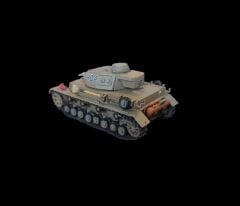 Kutusunda 8.5x4x5 cm. 21Pz.Div.Gabr Saleh Libya-1941  Pz.Kpfw IV Ausf. D (Sd.Kfz.161) Metal Model