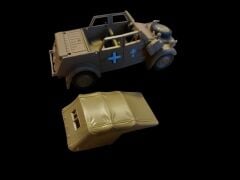 Kutusunda 1/43 Ölçek Hongwell Marka VW Kübel Wagen Maket Model