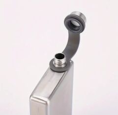 Haki-Metalik Renk 9oz Köşeli Model 304 Paslanmaz Matara