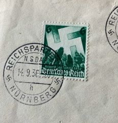 1936 Tarihli Postadan Geçmiş N.Almanyası Zarf
