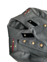 Sovyet Dönemi İletişim Üsteğmen Kaput Unisex (M Beden) Füme Kumaş